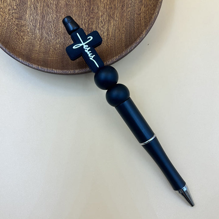 Christianartworkshop Stylo Croix de Jésus : Un instrument d'écriture inspiré par la foi et empreint de charme symbolique - Noir - image 8