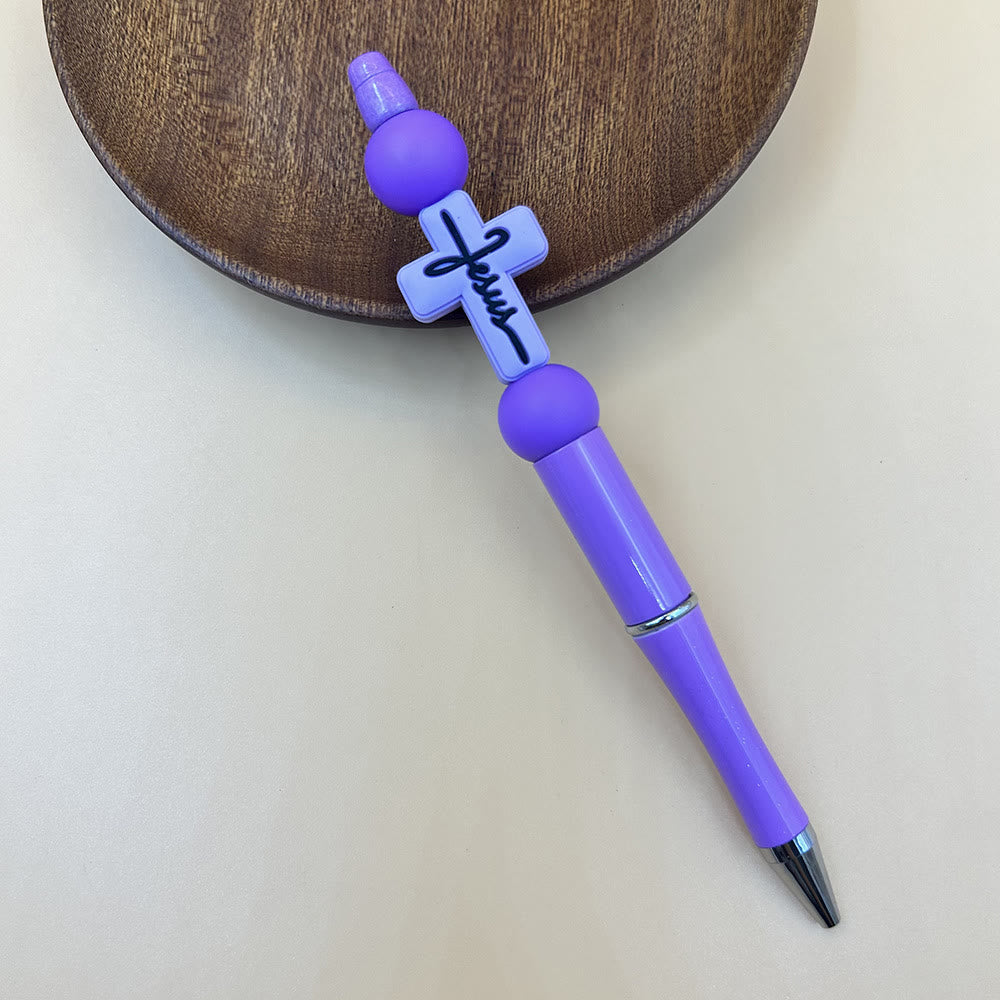 Christianartworkshop Stylo Croix de Jésus : Un instrument d'écriture inspiré par la foi et empreint de charme symbolique - Violet - image 5