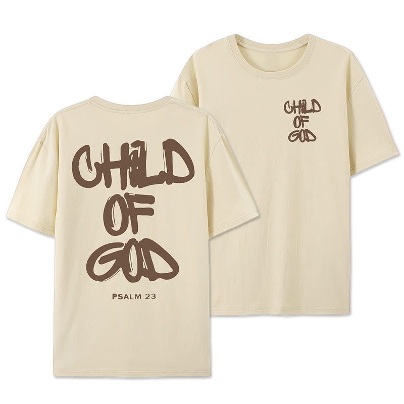 T-shirt adulte en coton Christianartworkshop Enfant de Dieu - Beige - 2XL - image 4