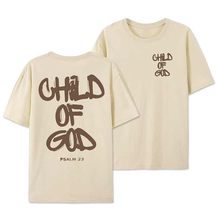 T-shirt adulte en coton Christianartworkshop Enfant de Dieu - Beige - 2XL - image 4