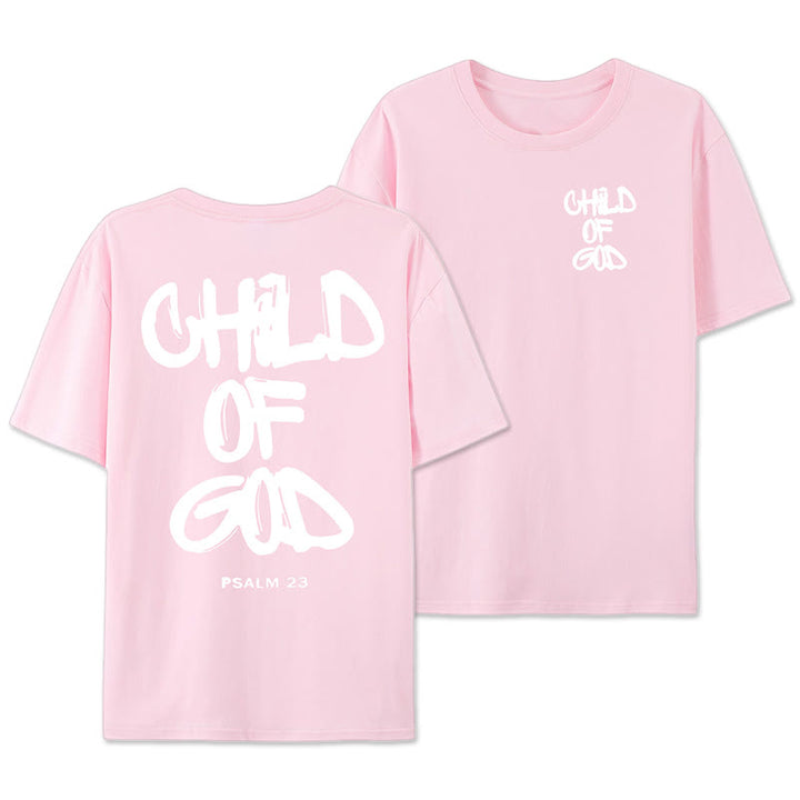 T-shirt adulte en coton Christianartworkshop Enfant de Dieu - Rose - 2XL - image 18