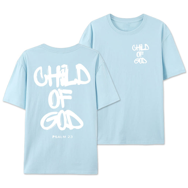 T-shirt adulte en coton Christianartworkshop Enfant de Dieu - Bleu - 2XL - image 14