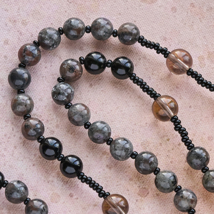 Christianartworkshop Chapelet en pierre à flamme lumineuse aux couleurs changeantes avec croix - image 12