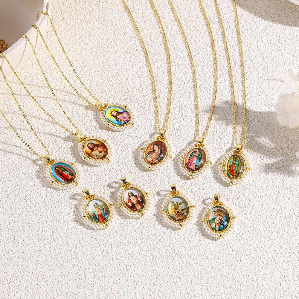 Christianartworkshop Collier pendentif icône sacrée : une touche de foi délicate au quotidien - image 0