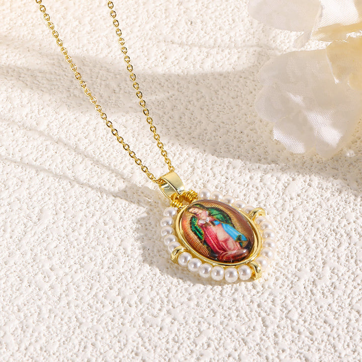 Christianartworkshop Collier pendentif icône sacrée : une touche de foi délicate au quotidien - H - image 8