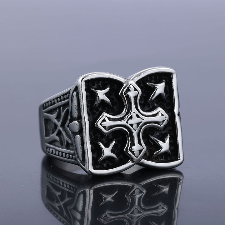 Bague Christianartworkshop au design croix robuste : un accessoire empreint de foi pour un look décontracté - US 13 - image 0