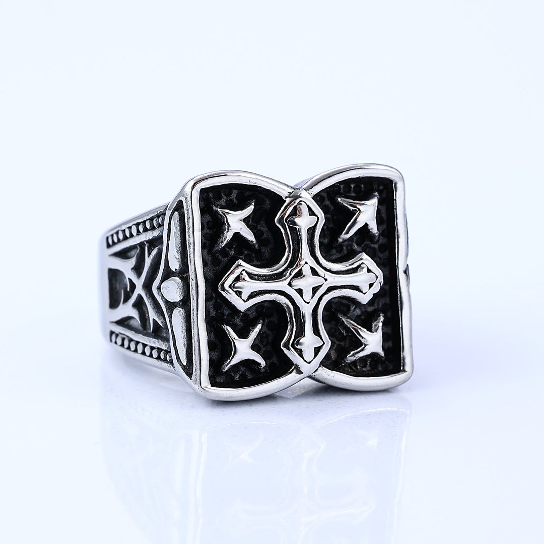 Bague Christianartworkshop au design croix robuste : un accessoire empreint de foi pour un look décontracté - image 3