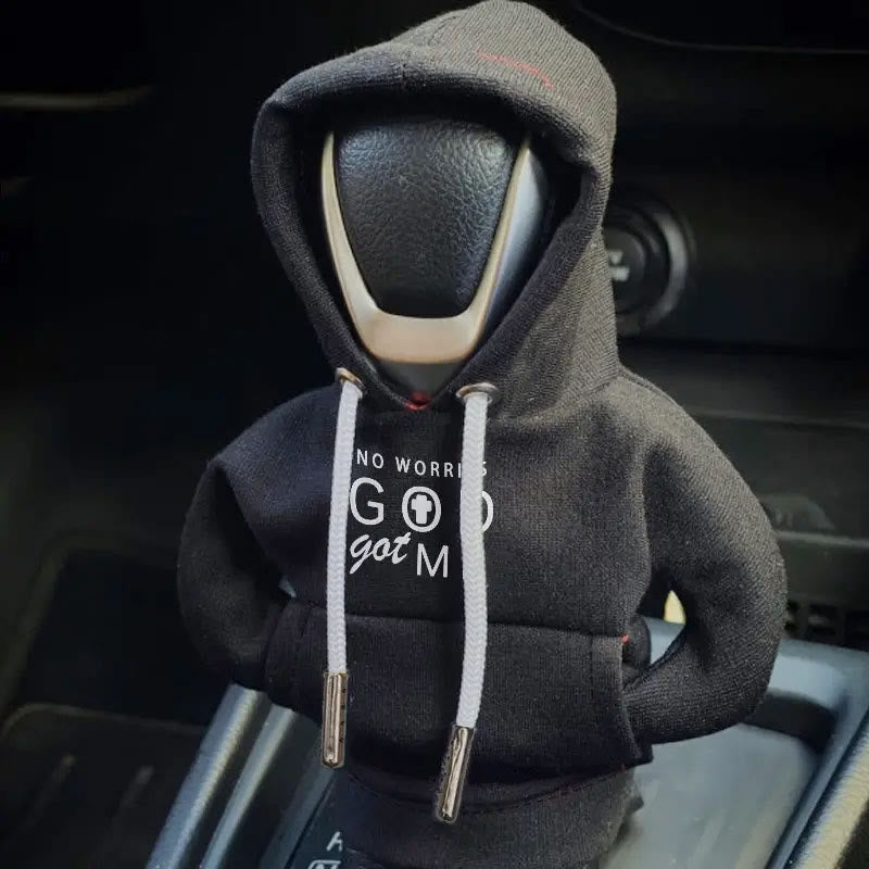 Christianartworkshop Housse de levier de vitesse à capuche multicolore « Dieu me protège » : une assurance sereine pour les trajets en voiture - image 1