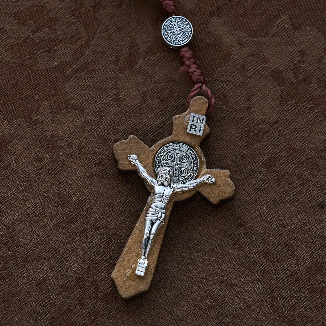 Christianartworkshop Chapelet de perles avec médaille de saint Benoît : Une foi tendre pour les moments de prière - image 7