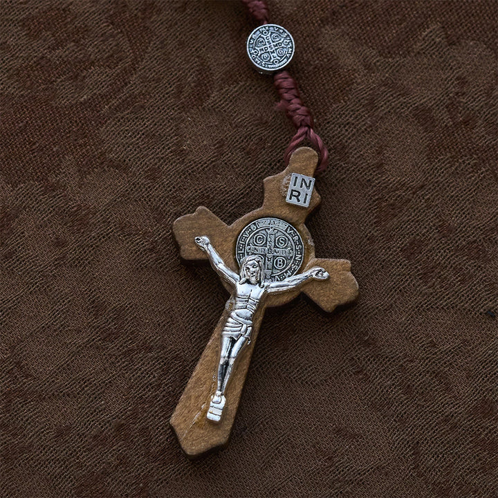 Christianartworkshop Chapelet de perles avec médaille de saint Benoît : Une foi tendre pour les moments de prière - image 7