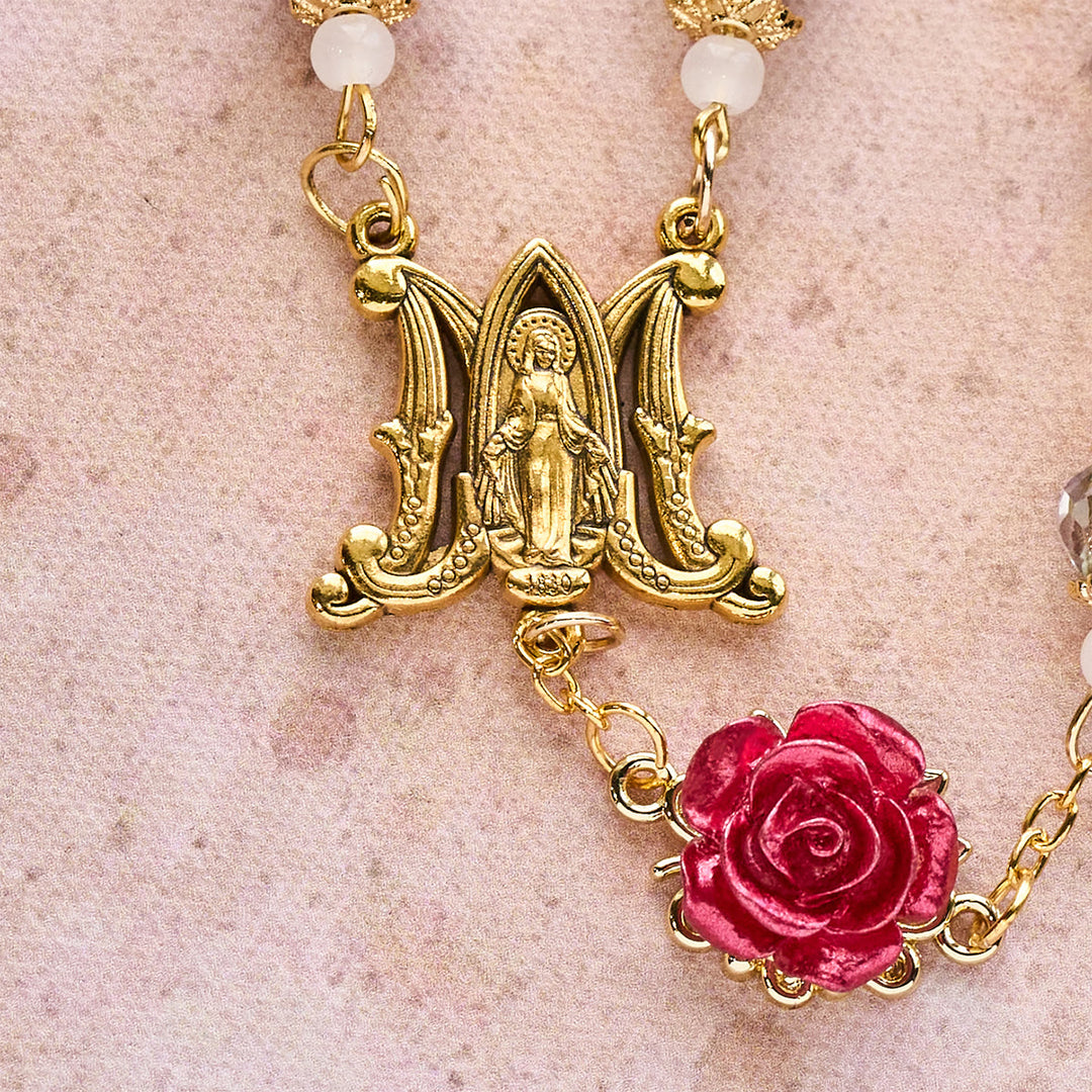 Christianartworkshop Chapelet de dévotion à la rose avec Sacré-Cœur : Douce foi pour la prière quotidienne - image 3