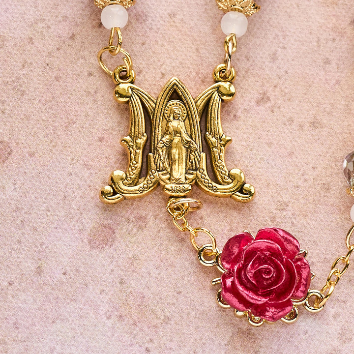 Christianartworkshop Chapelet de dévotion à la rose avec Sacré-Cœur : Douce foi pour la prière quotidienne - image 3