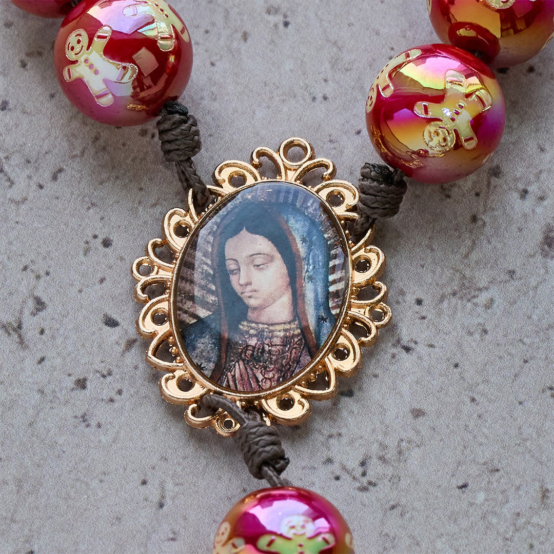 Christianartworkshop Cadeau de Noël : Chapelet de poche rouge et vert pour la dévotion de Noël : Priez partout, à tout moment - image 23