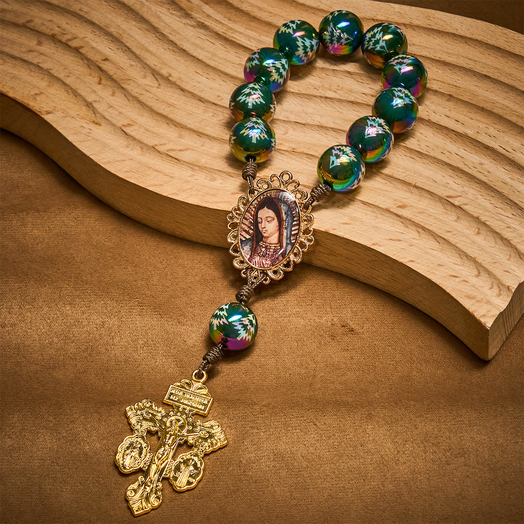 Christianartworkshop Cadeau de Noël : Chapelet de poche rouge et vert pour la dévotion de Noël : Priez partout, à tout moment - image 27