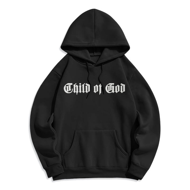 Sweat à capuche en polyester doublé polaire Christianartworkshop « Enfant de Dieu » avec verset biblique - image 1