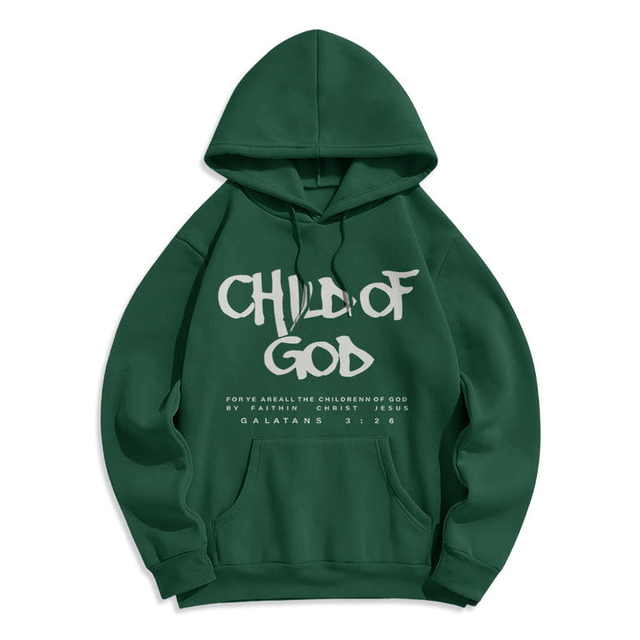 Christianartworkshop Enfant de Dieu Galates 3:26 Foi Sweat à capuche en polyester doublé polaire - Vert - 2XL - image 4