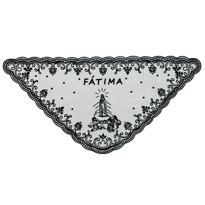 Christianartworkshop Voile de dentelle noire de la chapelle Fátima : La présence de Notre-Dame dans une douce élégance - Notre-Dame de Fatima - image 0