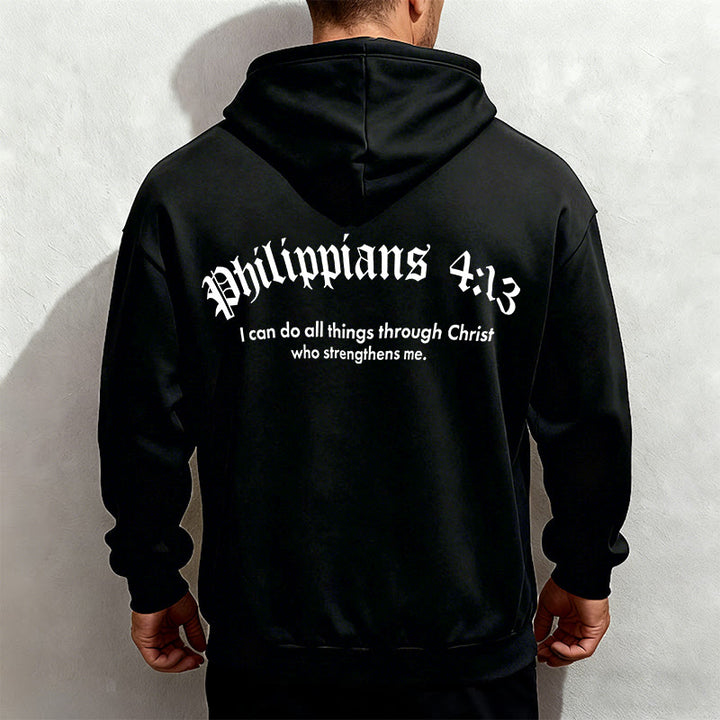 Sweat à capuche en polyester doublé polaire Christianartworkshop avec citation « Foi audacieuse » (Philippiens 413) - image 7