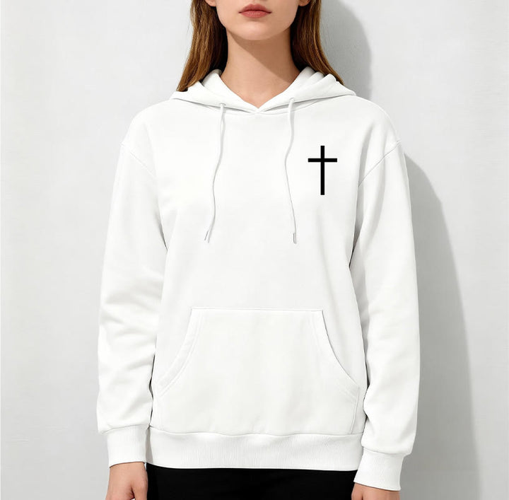 Sweat à capuche en polyester doublé polaire Christianartworkshop avec citation « Foi audacieuse » (Philippiens 413) - image 3