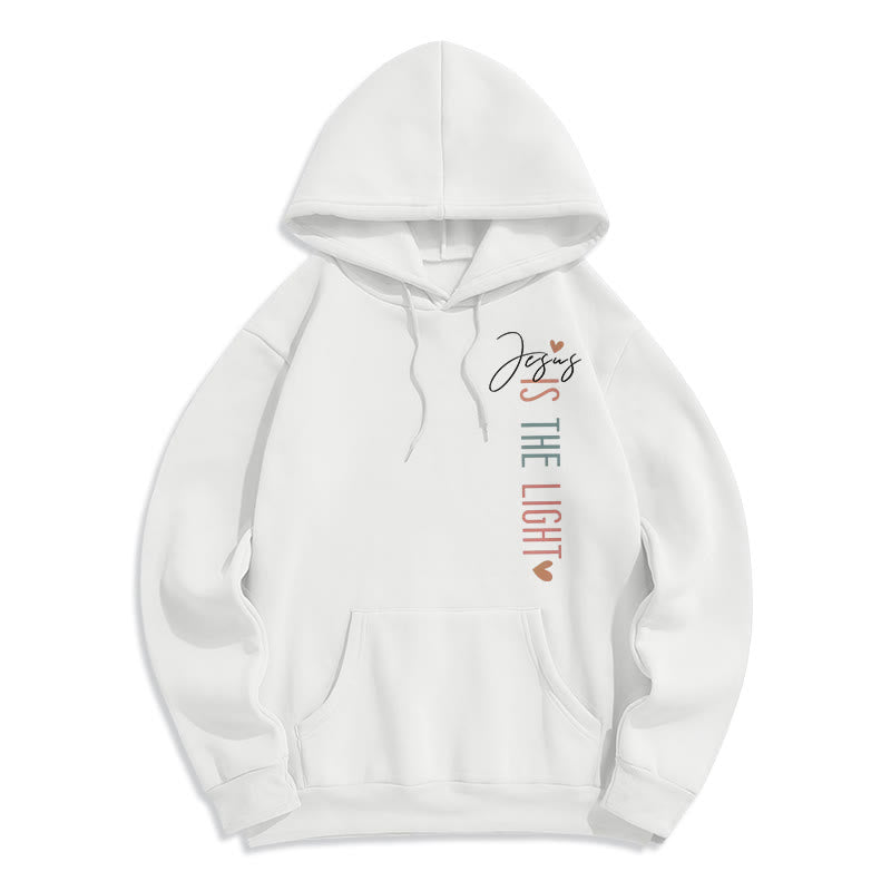 Christianartworkshop Jésus est la lumière Croix florale Foi Sweat à capuche en polyester doublé polaire - image 16