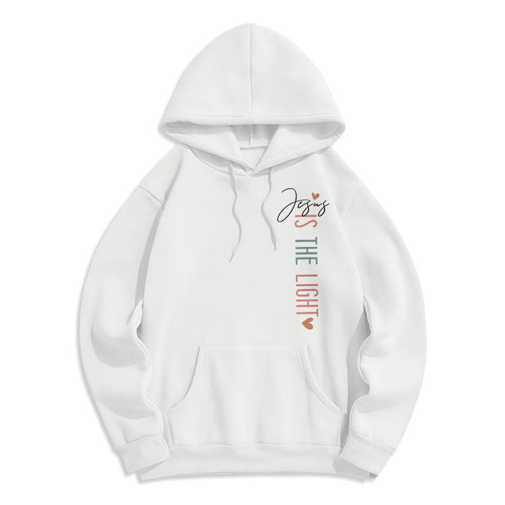 Christianartworkshop Jésus est la lumière Croix florale Foi Sweat à capuche en polyester doublé polaire - image 16