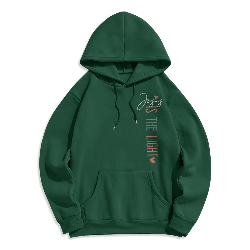 Christianartworkshop Jésus est la lumière Croix florale Foi Sweat à capuche en polyester doublé polaire - image 1