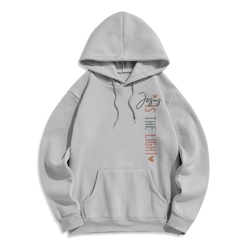 Christianartworkshop Jésus est la lumière Croix florale Foi Sweat à capuche en polyester doublé polaire - image 13