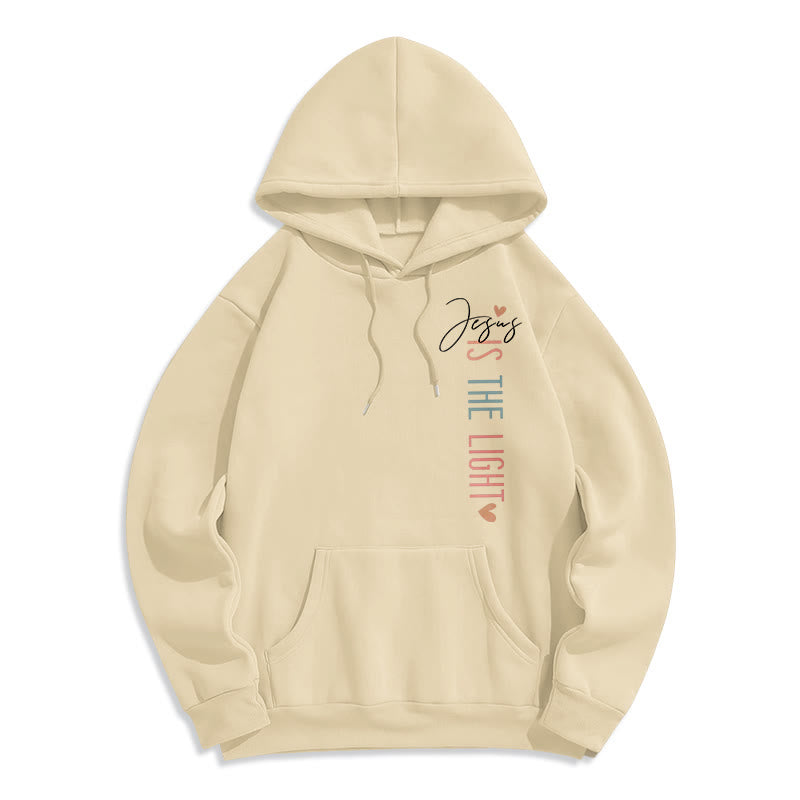 Christianartworkshop Jésus est la lumière Croix florale Foi Sweat à capuche en polyester doublé polaire - image 10