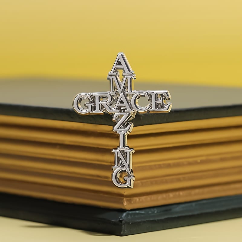 Broche croix et phrase Christianartworkshop : symbole de foi divine pour vêtements - image 4