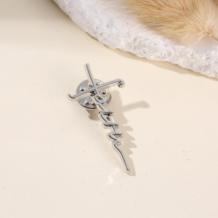 Broche croix et phrase Christianartworkshop : symbole de foi divine pour vêtements - Croix de la Foi - image 8