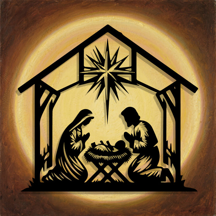 Christianartworkshop Décoration murale en métal en forme d'étoile de la Nativité : un rappel quotidien de la foi pour votre espace - image 3