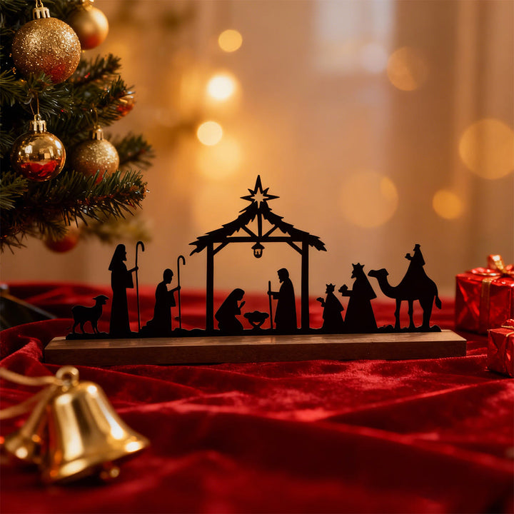 Christianartworkshop Crèche en fer forgé en forme d'étoile de Bethléem : un rappel constant d'émerveillement pour la maison - image 4