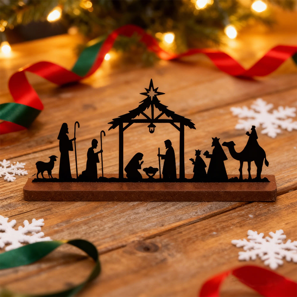 Christianartworkshop Crèche en fer forgé en forme d'étoile de Bethléem : un rappel constant d'émerveillement pour la maison - image 5