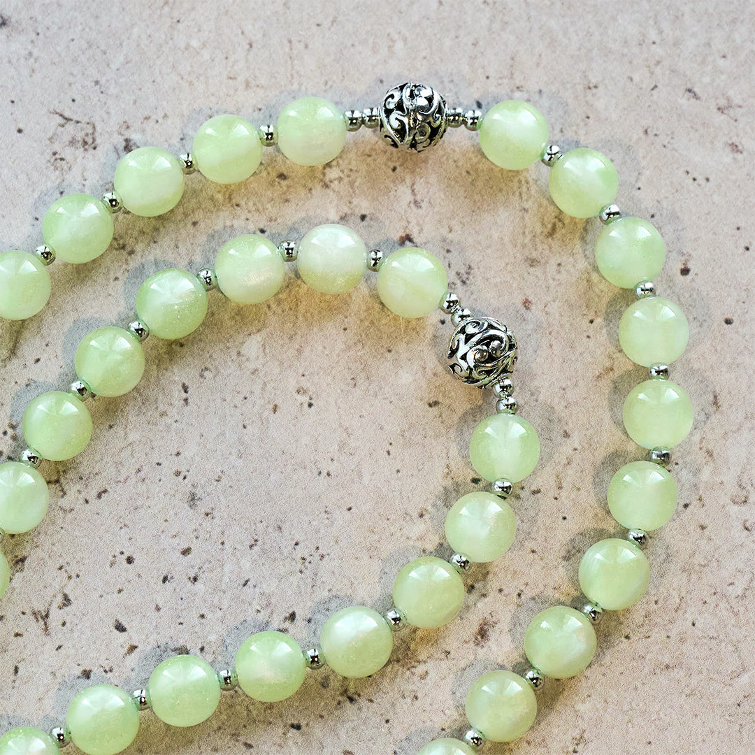 Christianartworkshop Chapelet changeant de couleur du vert au rouge sous UV : Perles étoilées et croix du Christ dévotionnelle - image 13