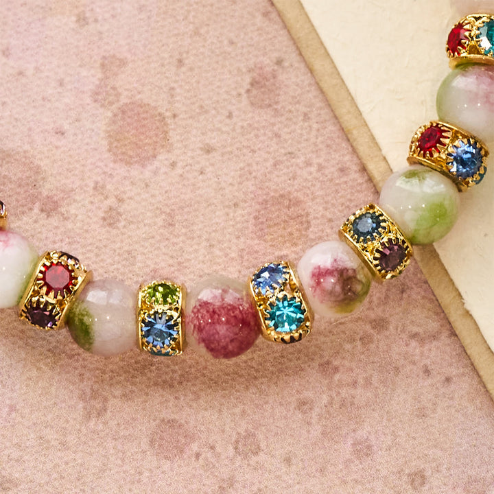Christianartworkshop Bracelet dévotionnel en tourmaline scintillante avec crucifix doré orné - image 8
