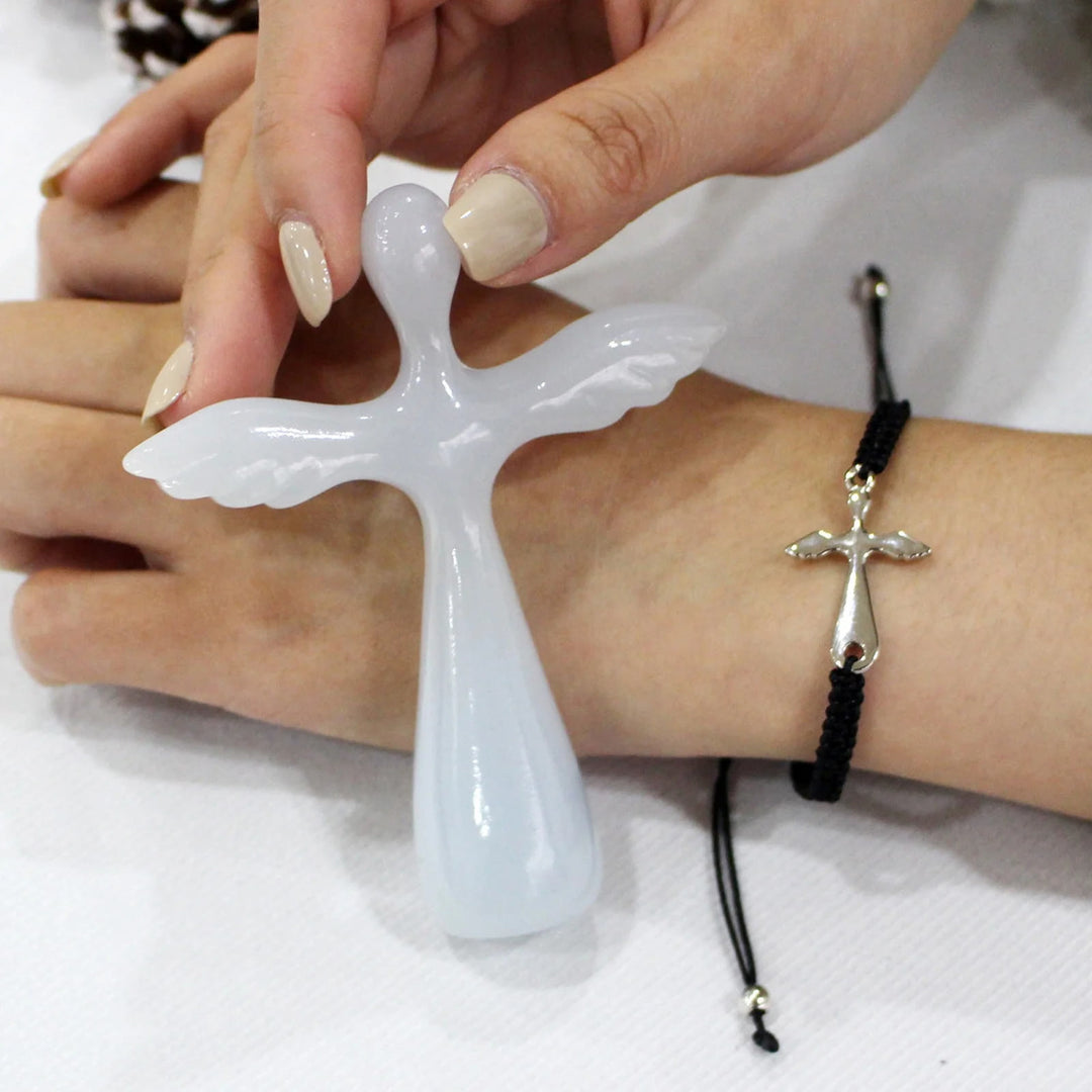 Christianartworkshop Bracelet croix et ensemble croix ange gardien : un rappel tactile de la foi pour les moments du quotidien - image 1