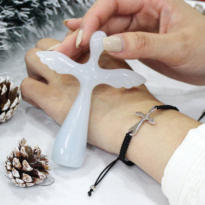 Christianartworkshop Bracelet croix et ensemble croix ange gardien : un rappel tactile de la foi pour les moments du quotidien - image 3