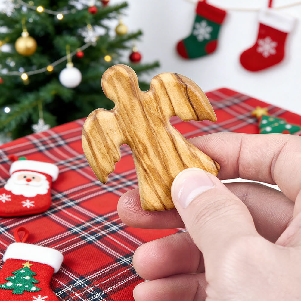 Christianartworkshop Souvenir Ange Olive & Noyer : Jeton de Grâce Personnalisé - image 1