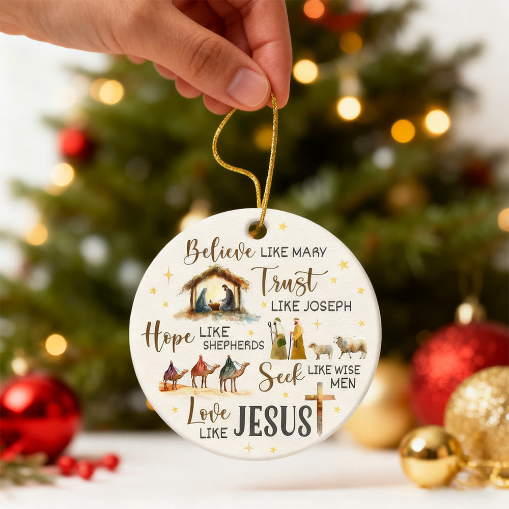 Christianartworkshop Ornement de Noël avec une phrase touchante sur la Nativité : un rappel constant de la grâce pour les foyers - image 1