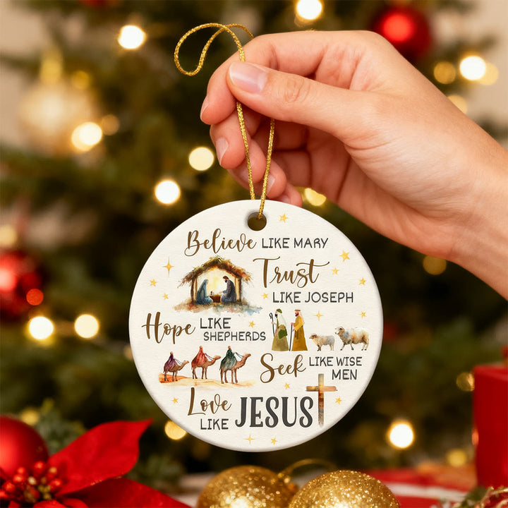 Christianartworkshop Ornement de Noël avec une phrase touchante sur la Nativité : un rappel constant de la grâce pour les foyers - image 2