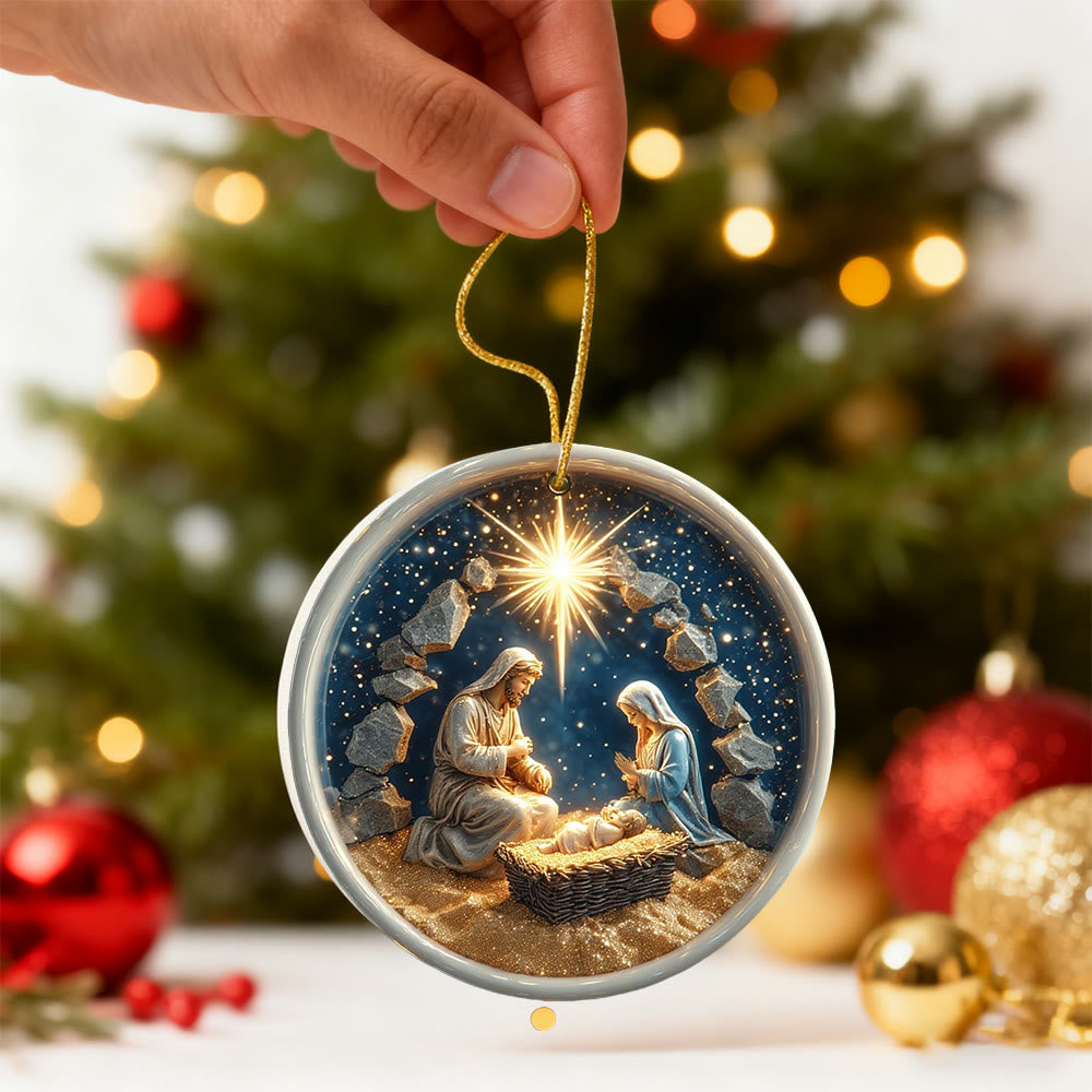 Christianartworkshop Ornement de crèche texturé : un rappel tactile de la foi pour décorer le sapin - image 1