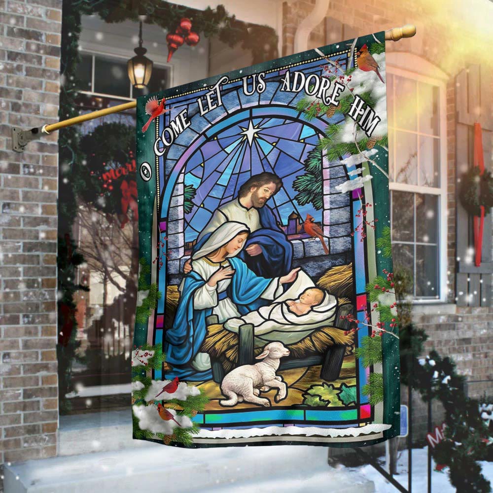 Christianartworkshop Drapeau de jardin Nativité et Moutons : Symbole de douceur pour les jardins de Noël - image 8