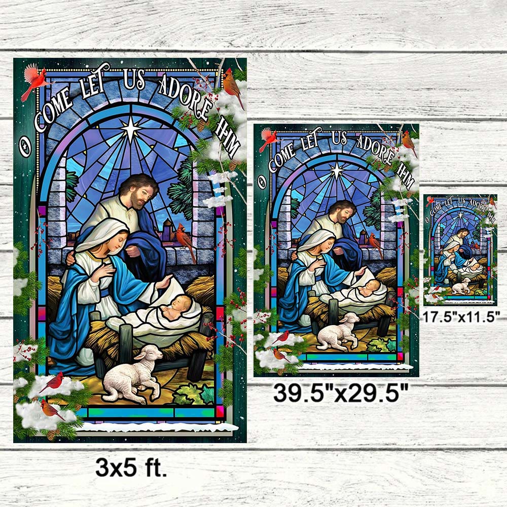 Christianartworkshop Drapeau de jardin Nativité et Moutons : Symbole de douceur pour les jardins de Noël - image 11