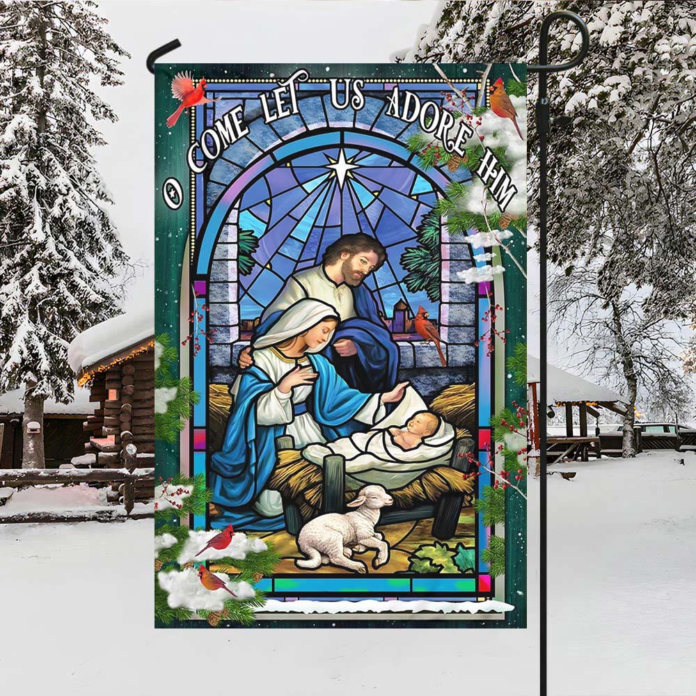 Christianartworkshop Drapeau de jardin Nativité et Moutons : Symbole de douceur pour les jardins de Noël - image 10