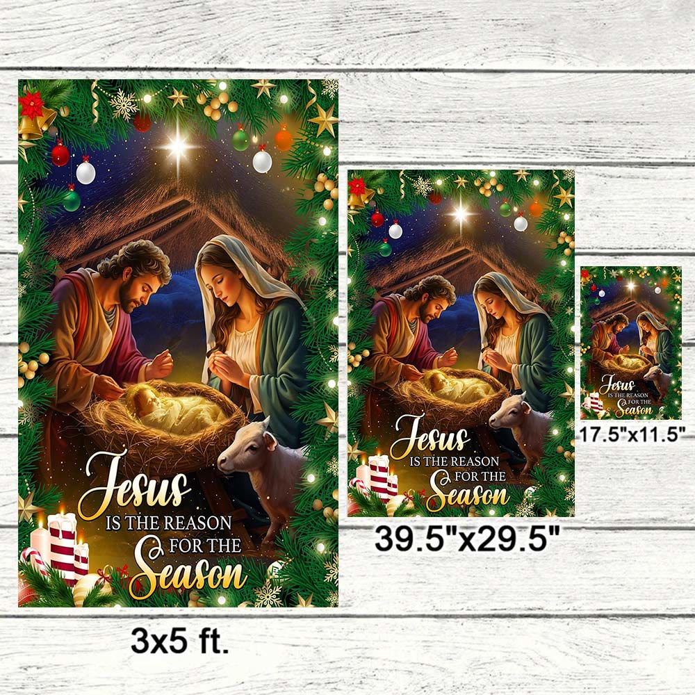 Christianartworkshop Crèche de Noël « Jésus est la raison » : Un rappel de foi et de joie pour votre jardin - image 5