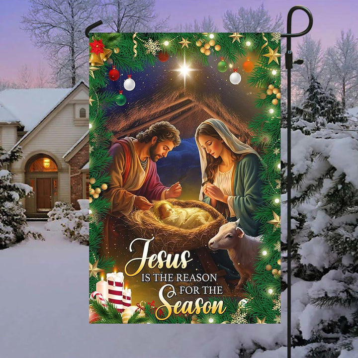 Christianartworkshop Crèche de Noël « Jésus est la raison » : Un rappel de foi et de joie pour votre jardin - image 2