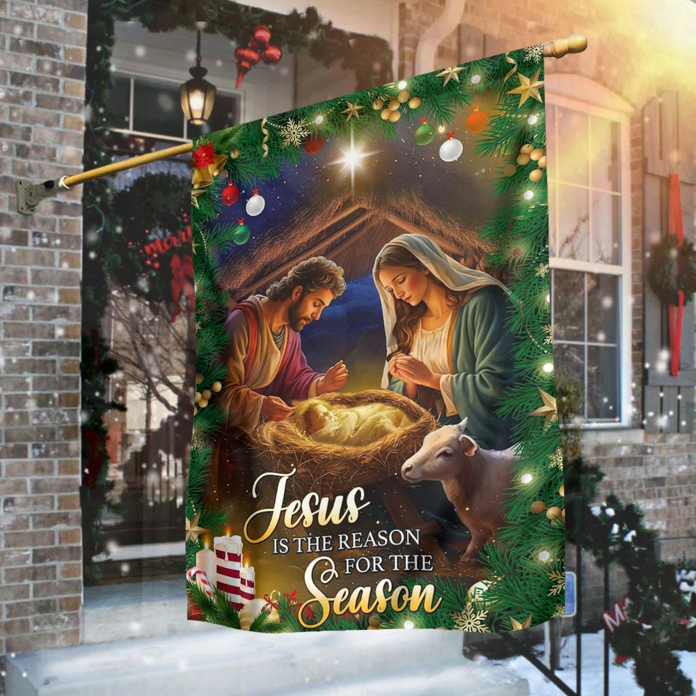 Christianartworkshop Crèche de Noël « Jésus est la raison » : Un rappel de foi et de joie pour votre jardin - image 1