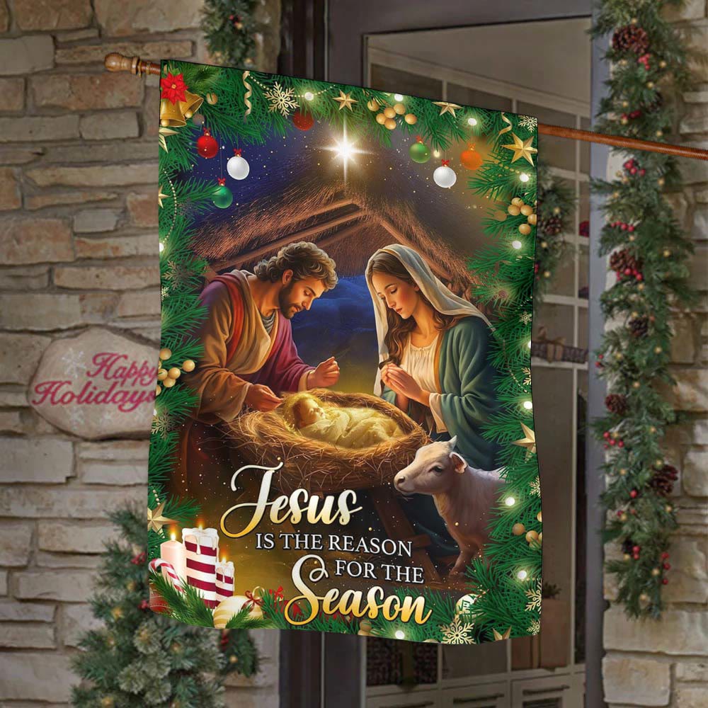 Christianartworkshop Crèche de Noël « Jésus est la raison » : Un rappel de foi et de joie pour votre jardin - image 3