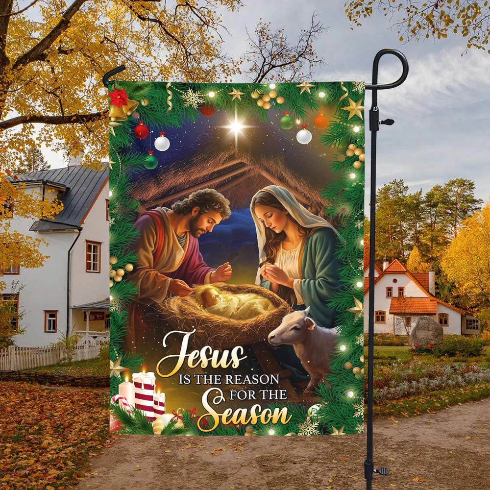 Christianartworkshop Crèche de Noël « Jésus est la raison » : Un rappel de foi et de joie pour votre jardin - image 4