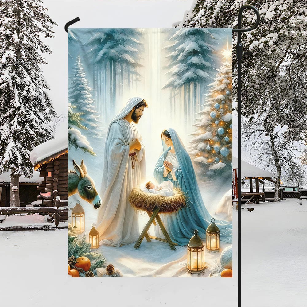 Christianartworkshop Crèche de Noël « Jésus est la raison » : Un rappel de foi et de joie pour votre jardin - B - 90×150cm (3×5 pi) - image 6